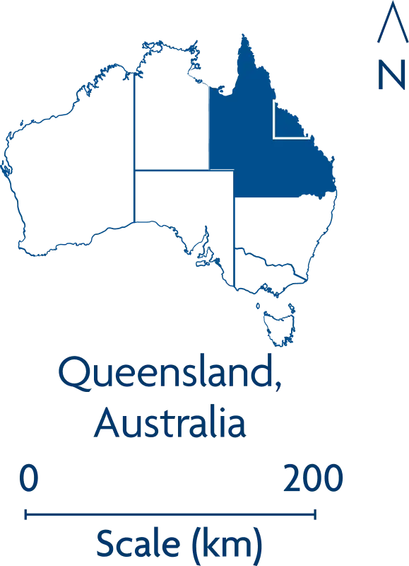 Map of Queensland
